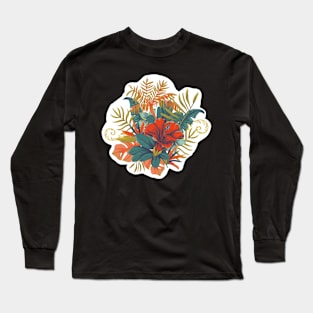 Tropical Flowers Long Sleeve T-Shirt